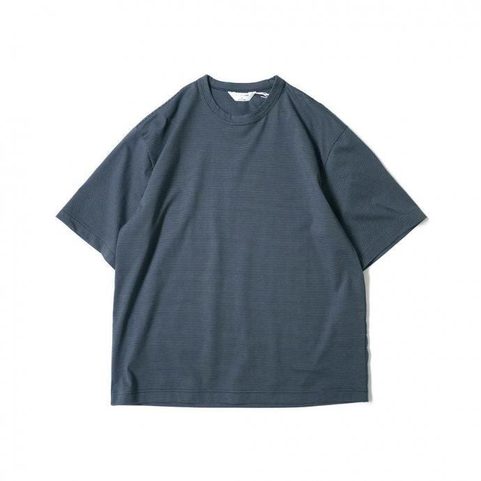 STILL BY HAND スティルバイハンド / CS03251 - GREY×NAVY ボーダー 半袖Tシャツ グレー×ネイビー | STILL BY HAND