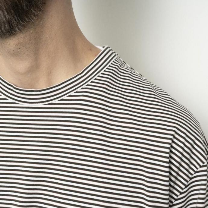 STILL BY HAND スティルバイハンド / CS03251 - GREY×NAVY ボーダー 半袖Tシャツ グレー×ネイビー | STILL BY HAND | 06