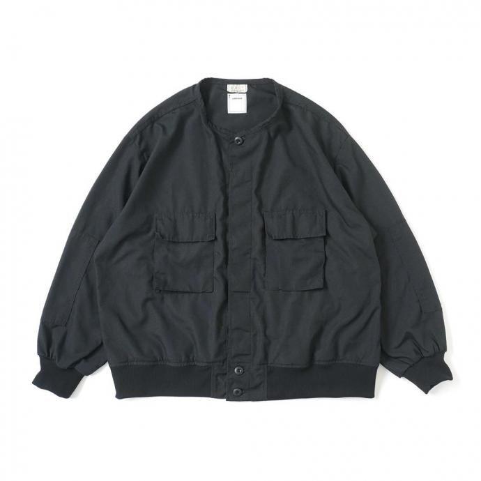 oddment / TACTICAL RIPSTOP JKT - Black タクティカルシャツ リメイクノーカラーブルゾン ブラック | 
