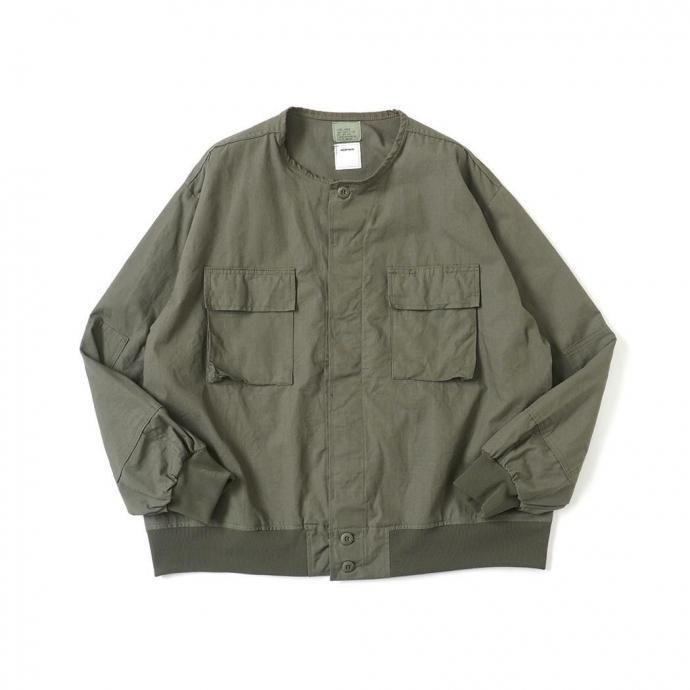 oddment / TACTICAL RIPSTOP JKT - Olive タクティカルシャツ リメイクノーカラーブルゾン オリーブ | 