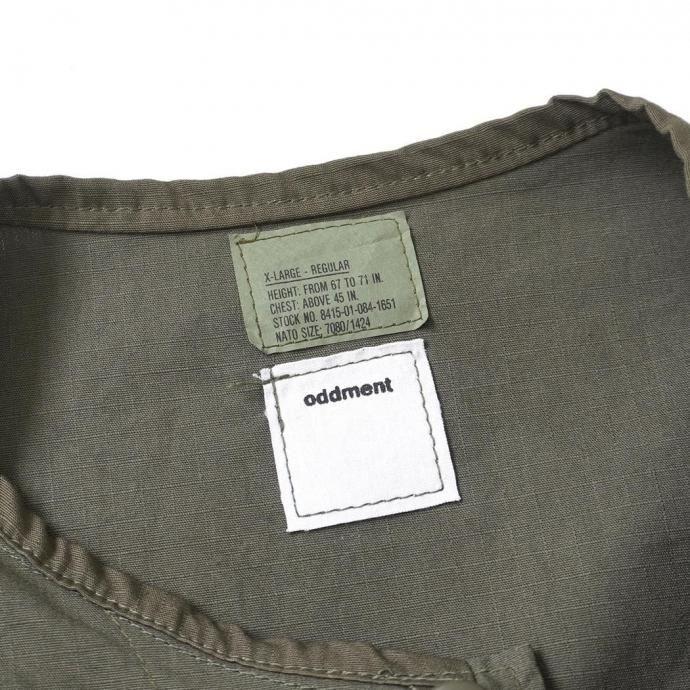 oddment / TACTICAL RIPSTOP JKT - Olive タクティカルシャツ リメイクノーカラーブルゾン オリーブ |  | 05