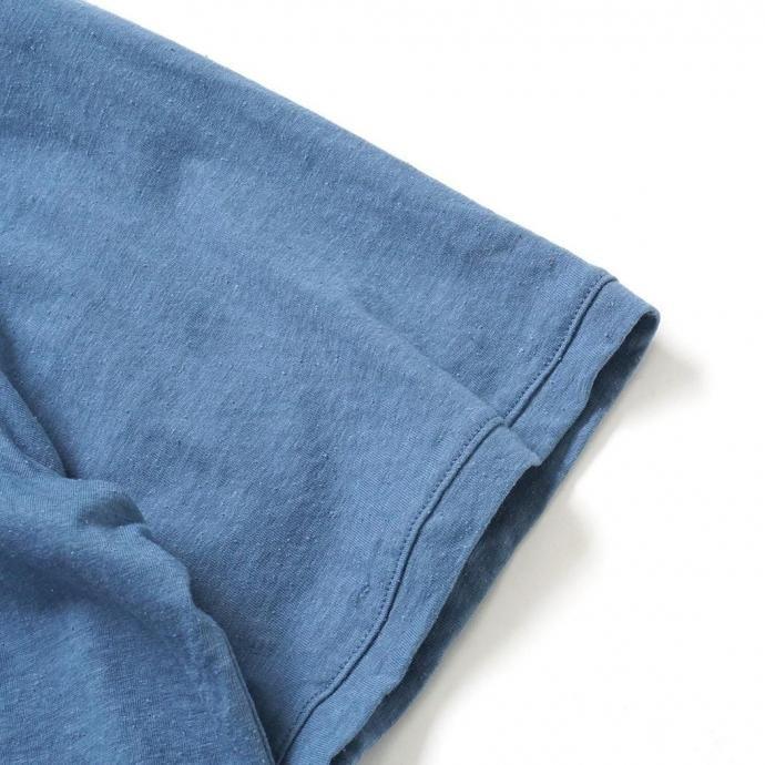 STILL BY HAND スティルバイハンド / CS07252 - SMOKE BLUE シルクネップ 半袖Tシャツ スモークブルー | STILL BY HAND | 03