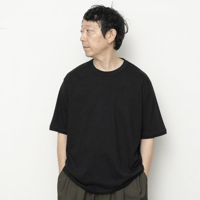 STILL BY HAND スティルバイハンド / CS07252 - SMOKE BLUE シルクネップ 半袖Tシャツ スモークブルー | STILL BY HAND | 04