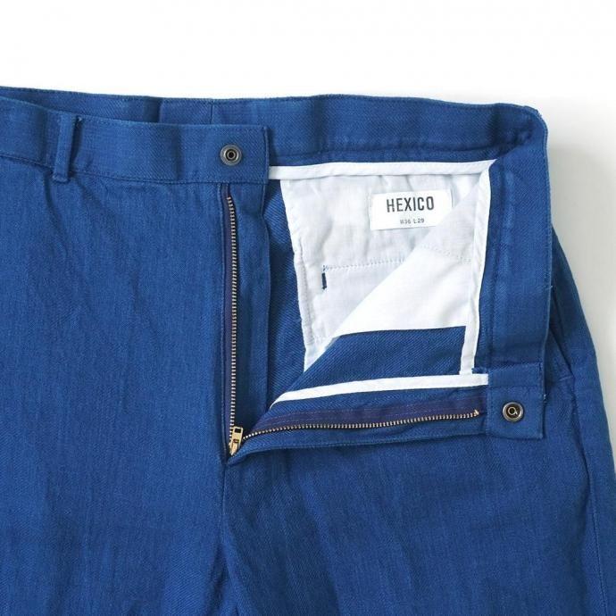 Hexico / BUCKLE BACK INDIGO FLANNEL SLACKS - 30s CINCH BUCKLE IRON 70s-80s TALON 42 BRASS ヘキシコ バックルバック インディゴフランネル スラックス | Hexico | 10