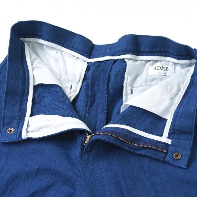 Hexico / BUCKLE BACK INDIGO FLANNEL SLACKS - 30s CINCH BUCKLE IRON 70s-80s TALON 42 BRASS ヘキシコ バックルバック インディゴフランネル スラックス | Hexico | 05