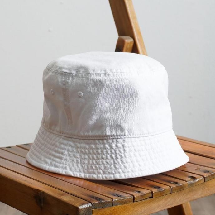 Newhattan / 1509 Down Brim Bucket Hat - White Twill ニューハッタン ダウンブリムバケットハット ホワイト | newhattan | 01