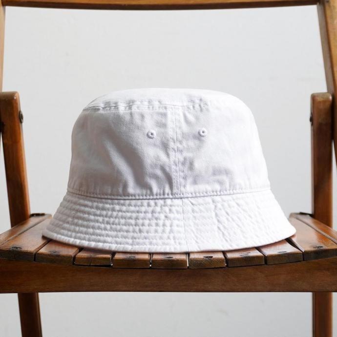 Newhattan / 1509 Down Brim Bucket Hat - White Twill ニューハッタン ダウンブリムバケットハット ホワイト | newhattan | 02