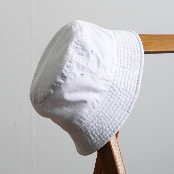 Newhattan / 1509 Down Brim Bucket Hat - White Twill ニューハッタン ダウンブリムバケットハット ホワイト | newhattan | 03