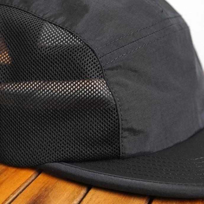 AS Colour / Active Finn Cap - Black サイドメッシュ ナイロン5パネルキャップ ブラック | AS Colour | 03