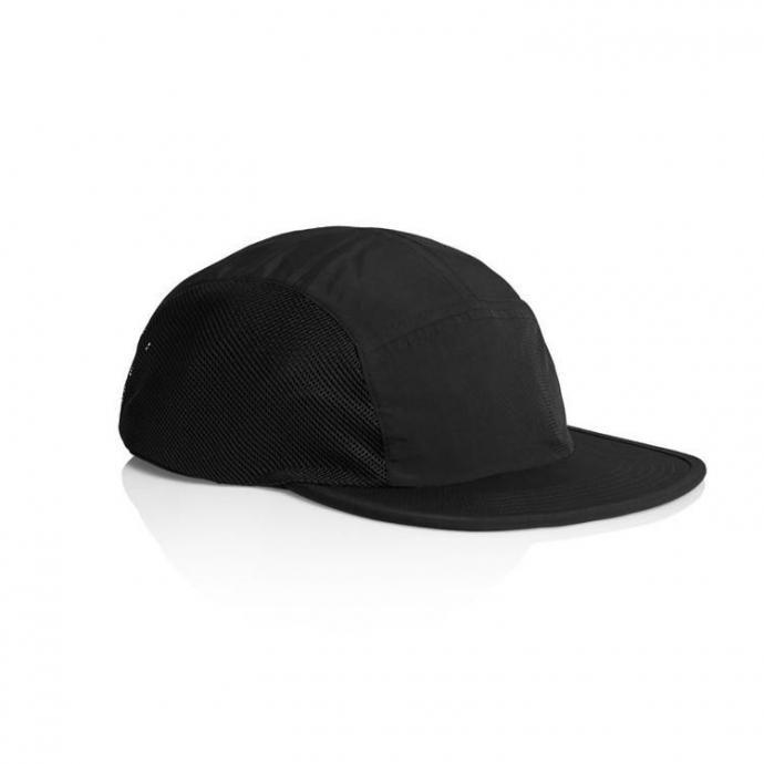 AS Colour / Active Finn Cap - Black サイドメッシュ ナイロン5パネルキャップ ブラック | AS Colour | 04