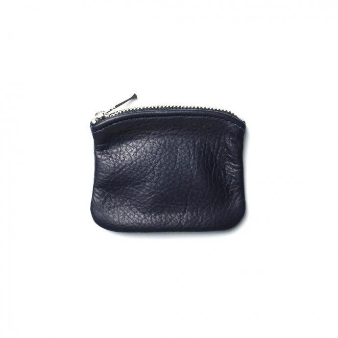 MOONSHINE LEATHER COMPANY / 4-inch Zippered Pouch - Navy ムーンシャインレザーカンパニー ジッパー付きポーチ 4インチ ネイビー アメリカ製 Made in USA | 