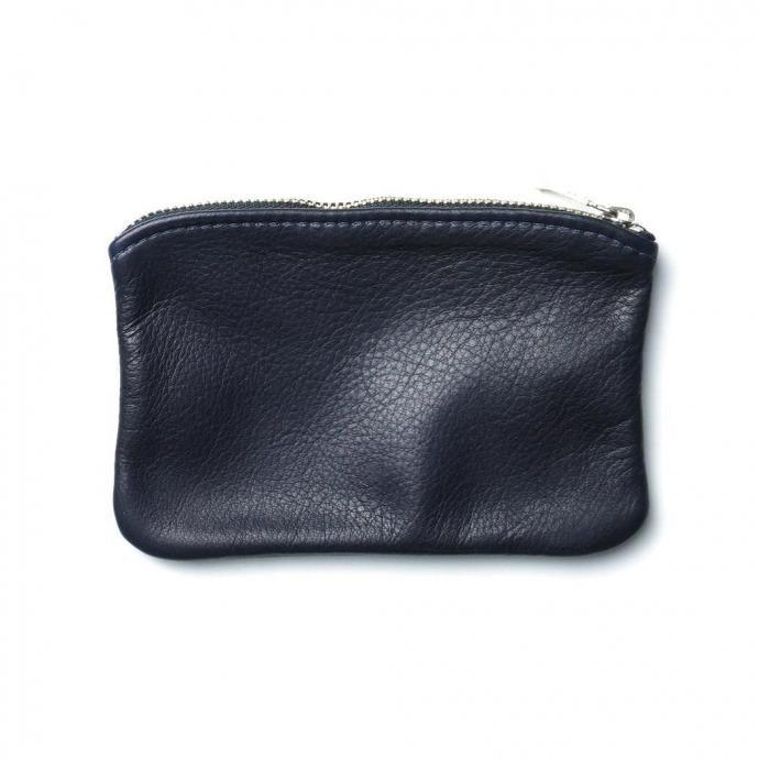 MOONSHINE LEATHER COMPANY / 6-inch Zippered Pouch - Navy ムーンシャインレザーカンパニー ジッパー付きポーチ 6インチ ネイビー アメリカ製 Made in USA |  | 01