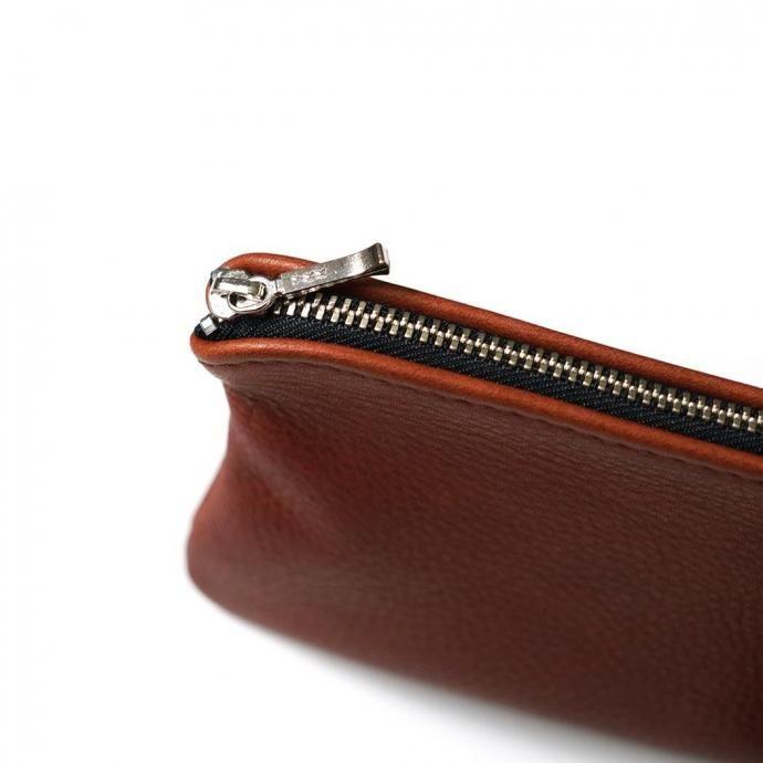 MOONSHINE LEATHER COMPANY / 6-inch Zippered Pouch - Navy ムーンシャインレザーカンパニー ジッパー付きポーチ 6インチ ネイビー アメリカ製 Made in USA |  | 03