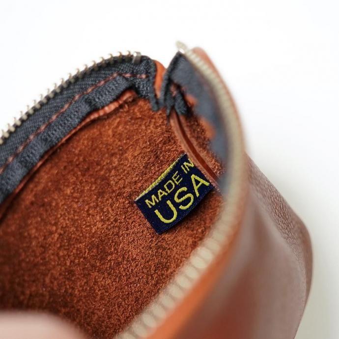 MOONSHINE LEATHER COMPANY / 6-inch Zippered Pouch - Navy ムーンシャインレザーカンパニー ジッパー付きポーチ 6インチ ネイビー アメリカ製 Made in USA |  | 04