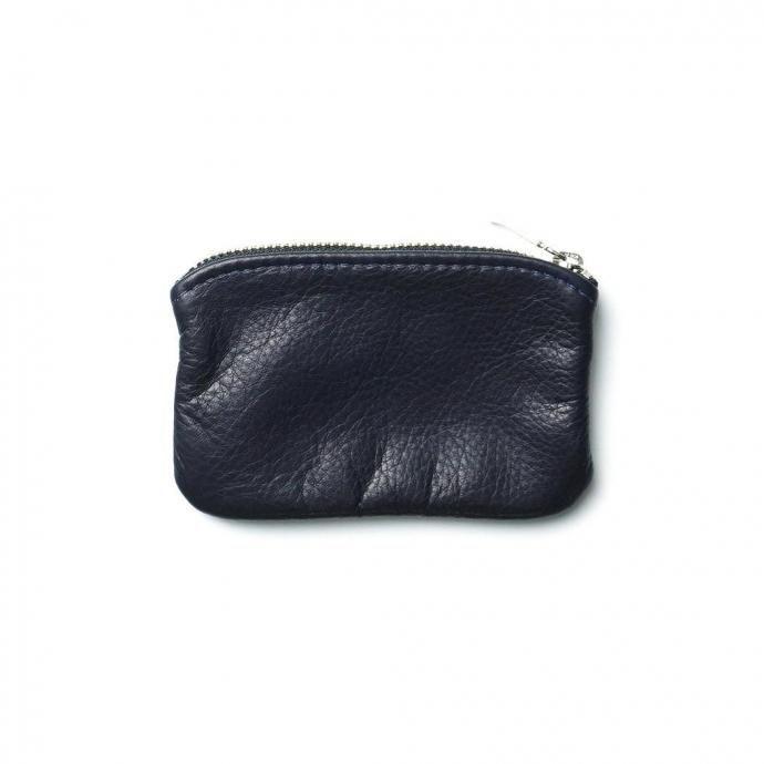 MOONSHINE LEATHER COMPANY / 5-inch Zippered Pouch - Navy ムーンシャインレザーカンパニー ジッパー付きポーチ 5インチ ネイビー アメリカ製 Made in USA |  | 01