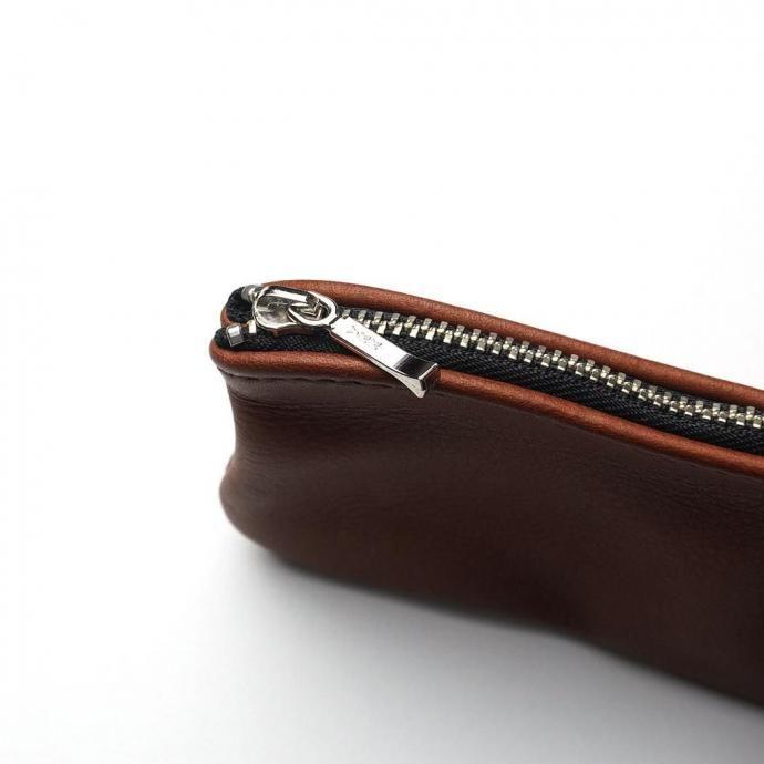 MOONSHINE LEATHER COMPANY / 5-inch Zippered Pouch - Navy ムーンシャインレザーカンパニー ジッパー付きポーチ 5インチ ネイビー アメリカ製 Made in USA |  | 05
