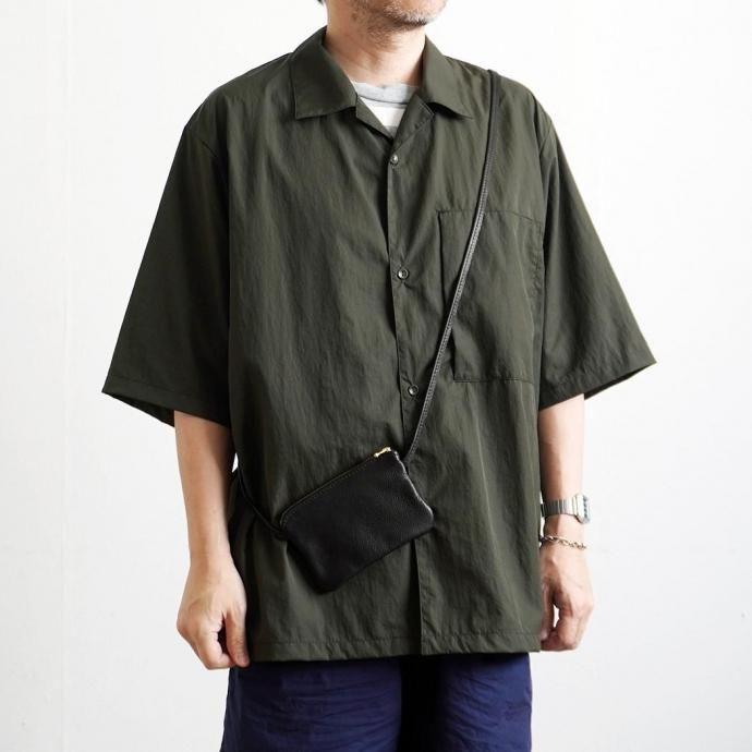 MOONSHINE LEATHER COMPANY / 6" Zippered Pouch w/52" Leather Code - Black ムーンシャインレザー ショルダーポーチ ブラック アメリカ製 Made in USA |  | 06