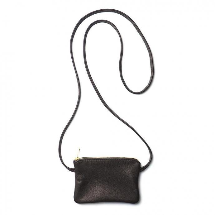MOONSHINE LEATHER COMPANY / 6" Zippered Pouch w/52" Leather Code - Chocolate ムーンシャインレザー ショルダーポーチ ブラウン アメリカ製 Made in USA | 