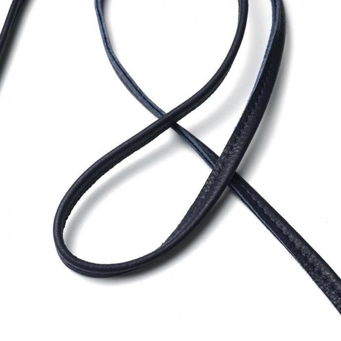 MOONSHINE LEATHER COMPANY / 6" Zippered Pouch w/52" Leather Code - Navy ムーンシャインレザー ショルダーポーチ ネイビー アメリカ製 Made in USA |  | 02