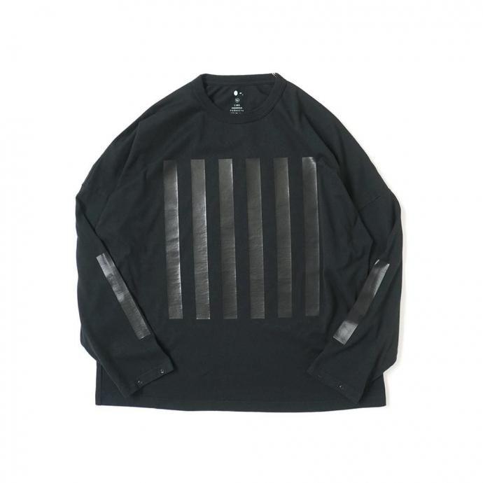 O- オー / STRIPE - L.S.T. 長袖Tシャツ ストライププリント 26W-03 - Black ブラック レイチョウルイラボ 0choruilab | 
