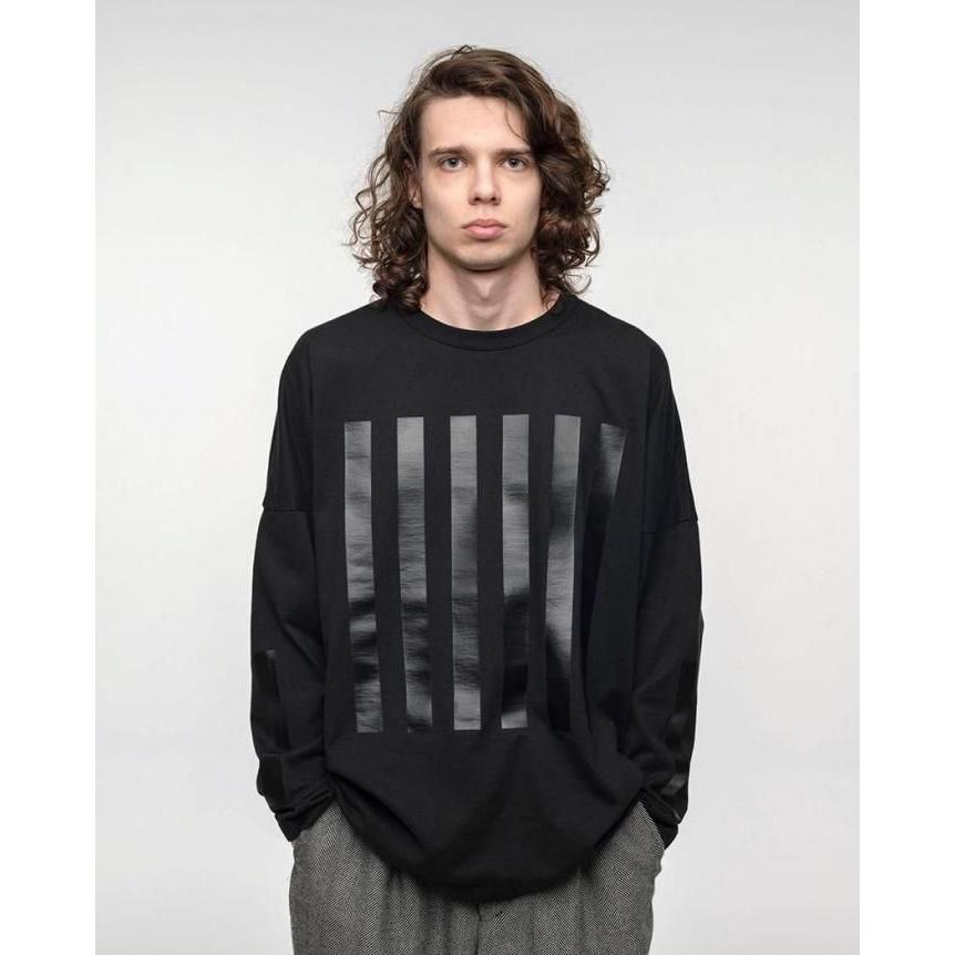 O- オー / STRIPE - L.S.T. 長袖Tシャツ ストライププリント 26W-03 - Black ブラック レイチョウルイラボ 0choruilab |  | 07