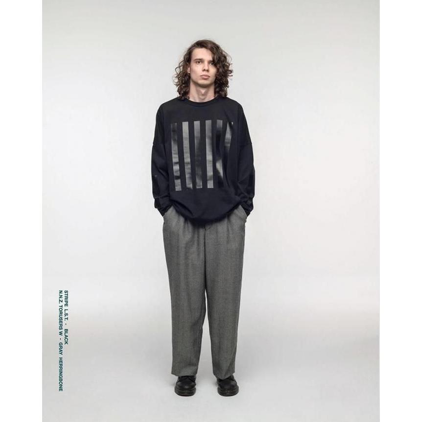 O- オー / STRIPE - L.S.T. 長袖Tシャツ ストライププリント 26W-03 - Black ブラック レイチョウルイラボ 0choruilab |  | 08