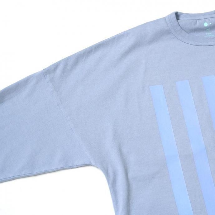O- オー / STRIPE - L.S.T. 長袖Tシャツ ストライププリント 26W-03 - Saxe Blue サックスブルー レイチョウルイラボ 0choruilab |  | 03