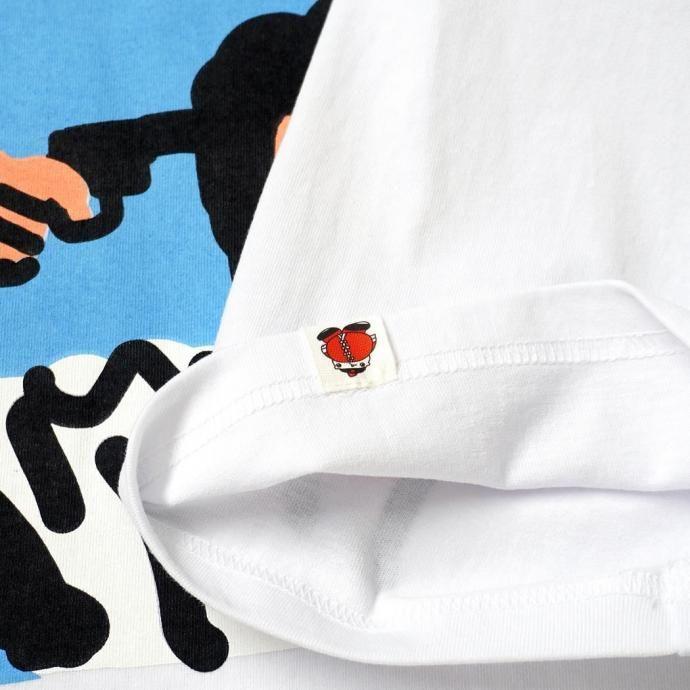 COTTON PAN / 夏休み（朝日） 半袖Tシャツ - WHITE ホワイト | COTTON PAN | 07