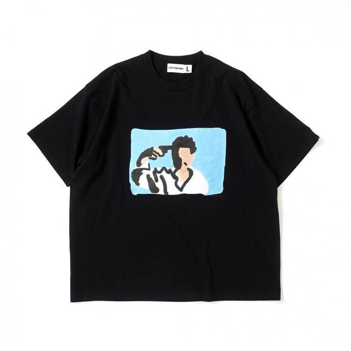 COTTON PAN / 夏休み（朝日） 半袖Tシャツ - BLACK ブラック | COTTON PAN