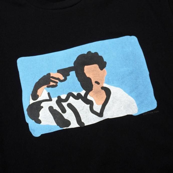 COTTON PAN / 夏休み（朝日） 半袖Tシャツ - BLACK ブラック | COTTON PAN | 04