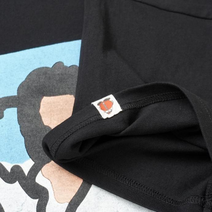 COTTON PAN / 夏休み（朝日） 半袖Tシャツ - BLACK ブラック | COTTON PAN | 07