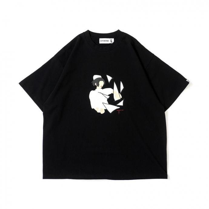 COTTON PAN / 本能 半袖Tシャツ - BLACK ブラック | COTTON PAN