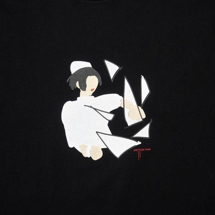 COTTON PAN / 本能 半袖Tシャツ - BLACK ブラック | COTTON PAN | 02