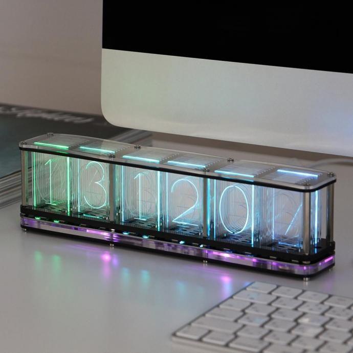 RGB Tube Clock ニキシー管風置時計 UNCOMMON CARRY / RGB チューブ クロック | 