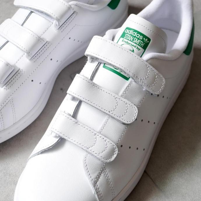 adidas / STAN SMITH CF アディダス スタンスミス コンフォート ホワイト／ホワイト／グリーン S75187 ストラップ | adidas | 05
