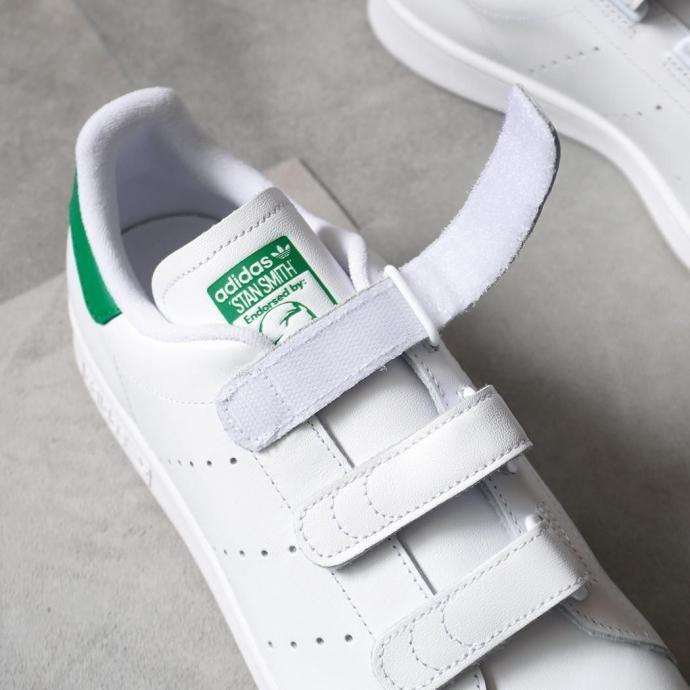 adidas / STAN SMITH CF アディダス スタンスミス コンフォート ホワイト／ホワイト／グリーン S75187 ストラップ | adidas | 06