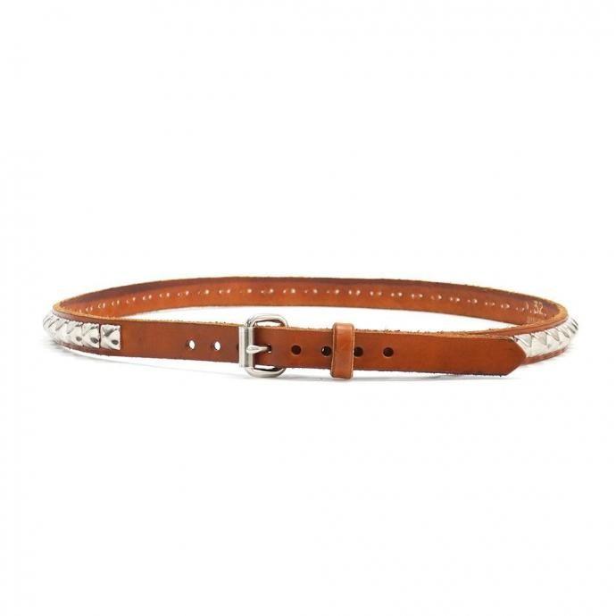BRACKNEY LEATHER / ピラミッドスタッズベルト 1列 3/4” PYRAMID 1ROW BELT - TAN 34-204 タン アメリカ製 Made in USA |  | 01