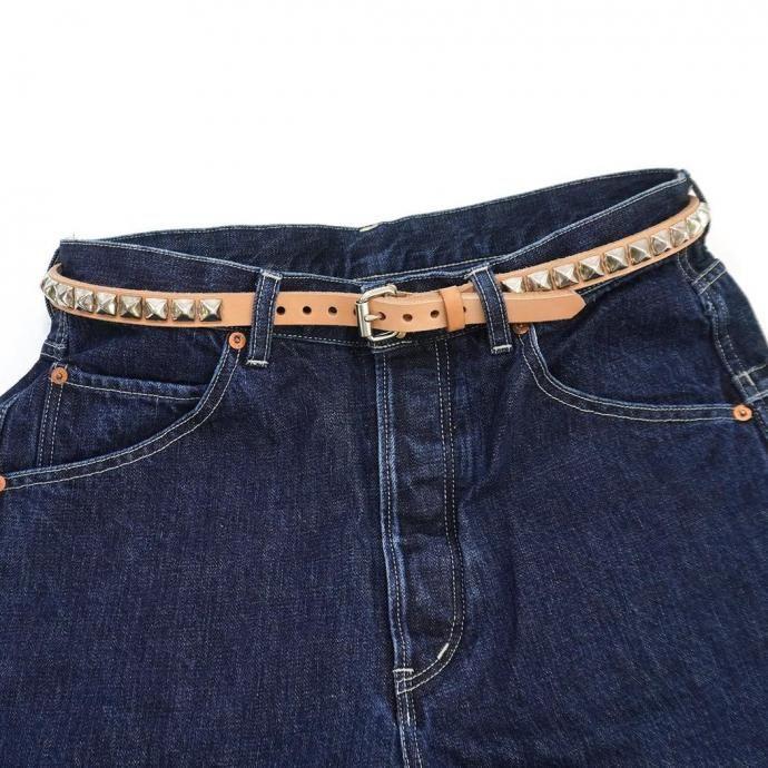 BRACKNEY LEATHER / ピラミッドスタッズベルト 1列 3/4” PYRAMID 1ROW BELT - NATURAL 34-204 ナチュラル アメリカ製 Made in USA |  | 03