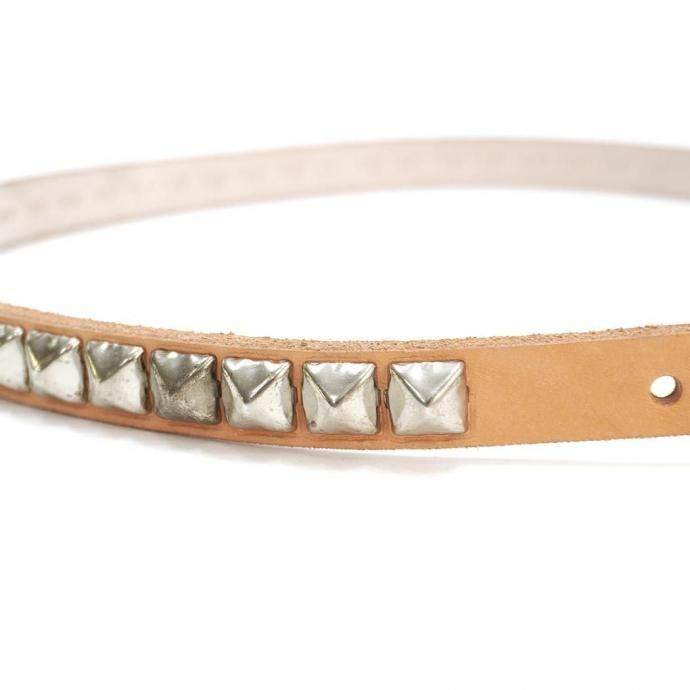 BRACKNEY LEATHER / ピラミッドスタッズベルト 1列 3/4” PYRAMID 1ROW BELT - NATURAL 34-204 ナチュラル アメリカ製 Made in USA |  | 05