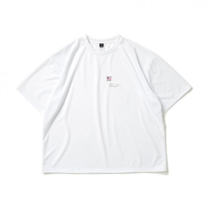 SMOKE T ONE / D-SPORT WEAR / HIGH MOCK DRY TEE - White ドライメッシュ 半袖Tシャツ ホワイト | 