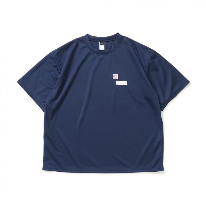 SMOKE T ONE / D-SPORT WEAR / HIGH MOCK DRY TEE - Navy ドライメッシュ 半袖Tシャツ ネイビー | 