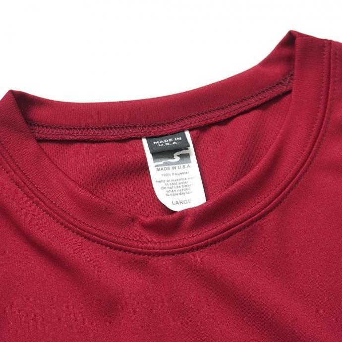 SMOKE T ONE / D-SPORT WEAR / HIGH MOCK DRY TEE - Cardinal ドライメッシュ 半袖Tシャツ カーディナル |  | 04