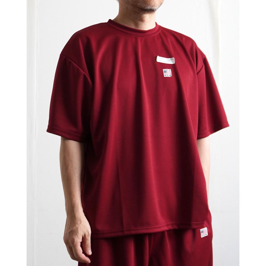 SMOKE T ONE / D-SPORT WEAR / HIGH MOCK DRY TEE - Cardinal ドライメッシュ 半袖Tシャツ カーディナル |  | 09