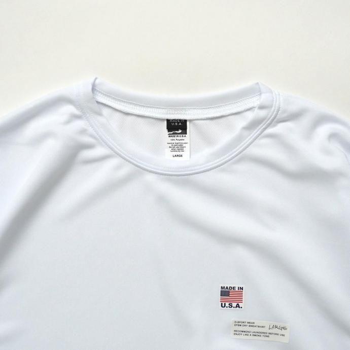 SMOKE T ONE / D-SPORT WEAR / HIGH MOCK DRY SWEATSHIRT - White ドライメッシュ カットソー ホワイト |  | 02