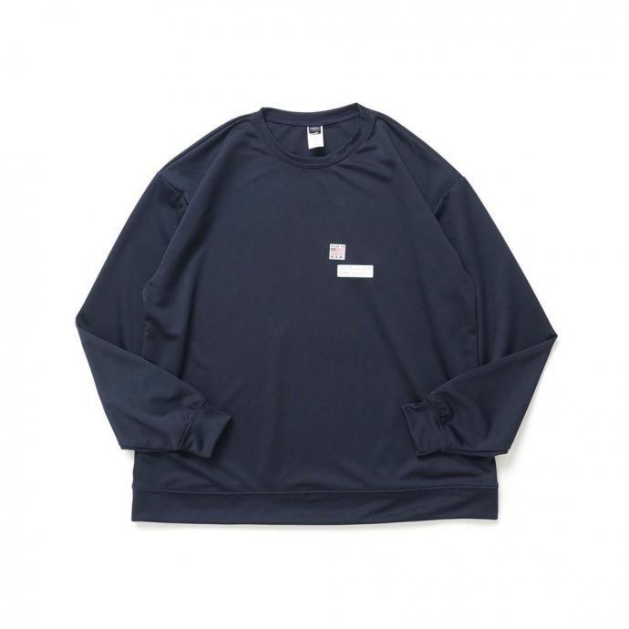 SMOKE T ONE / D-SPORT WEAR / HIGH MOCK DRY SWEATSHIRT - Dark Navy ドライメッシュ カットソー ダークネイビー | 