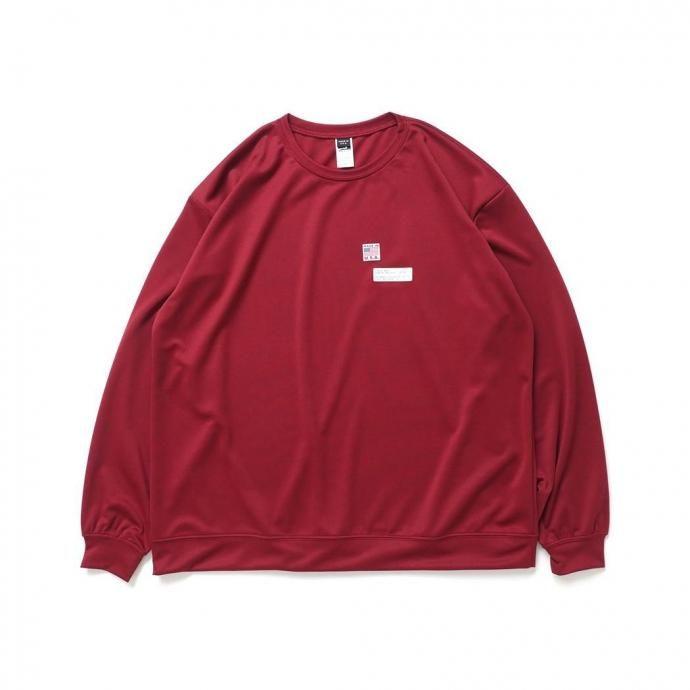 SMOKE T ONE / D-SPORT WEAR / HIGH MOCK DRY SWEATSHIRT - Cardinal ドライメッシュ カットソー カーディナル | 