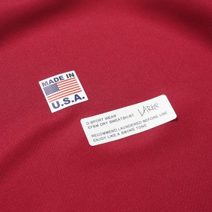 SMOKE T ONE / D-SPORT WEAR / HIGH MOCK DRY SWEATSHIRT - Cardinal ドライメッシュ カットソー カーディナル |  | 05