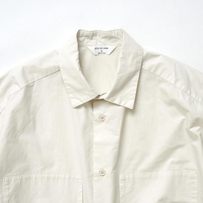 STILL BY HAND スティルバイハンド / SH01253 - ECRU ガーメントダイ オーバーシャツ | STILL BY HAND | 02