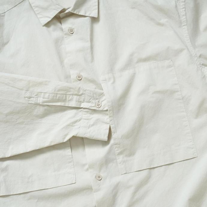 STILL BY HAND スティルバイハンド / SH01253 - ECRU ガーメントダイ オーバーシャツ | STILL BY HAND | 03