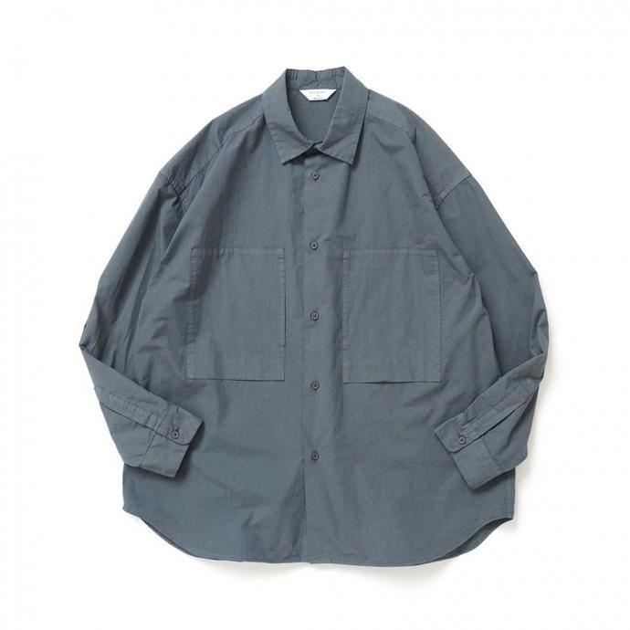 STILL BY HAND スティルバイハンド / SH01253 -BLUE GREY ガーメントダイ オーバーシャツ | STILL BY HAND